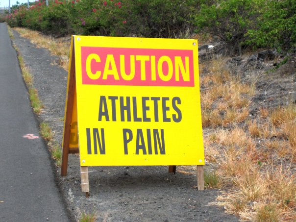 Caution athletes in pain